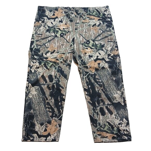 Muleskins Mens XL Camo Pants Mossy Oak Breakup Wide Leg Loose Hunting Outdoor - Picture 1 of 6
